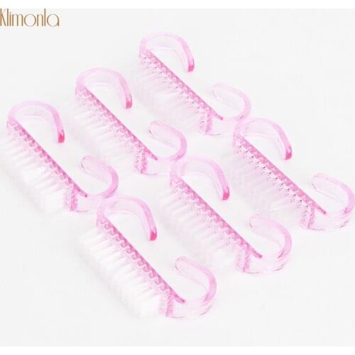 100Pcs/lot Nail Art Powder Dust Cleaner Brush Light Pink Make Up Washing Nail Art Clean Brushes Pedicure Nails Salon Tools