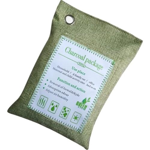 4 Bags Of Bamboo Charcoal Air Purification Bag Natural Preservation 200 Grams Of Activated Carbon Deodorant Mold Odor Purifier