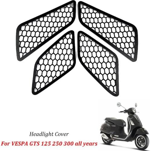 4pcs Motorcycle Front Rear Turn Signal Light Indicator Case Net Cover For VESPA GTS 125 250 300 2017 2018 2019 Moto Accessories