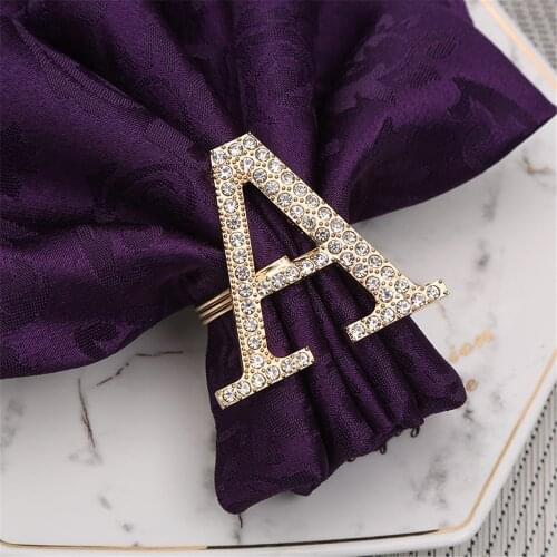 4PCS/Creative letter napkin ring is used for party wedding banquet hotel restaurant table decoration