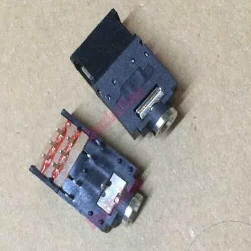 50PCS/Lot PJ-307 3.5MM Stereo Audio Socket/Jack Female Connector with switch 11P 11Pin Dual Track