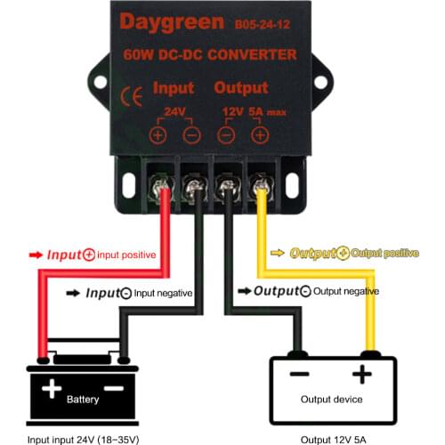 60W 5A DC 12V 24V to 5V Transformer Converter Step Down Buck Module Voltage Power Supply