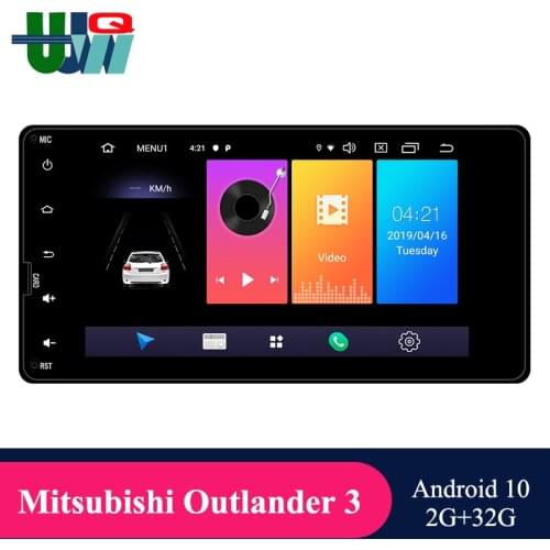 UJQW 2Din Android10 Car Auto Radio Multimedia Player for Mitsubishi Outlander ASX Lancer Pajero 2014-2020 GPS Navigation BT Wifi