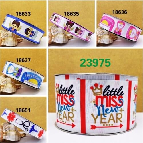 Free shipping 50 yard cartoon halloween printed grosgrain ribbon 23975