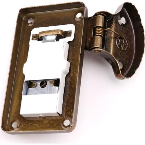 Bronze Tone Leather Suitcase Buckle Box Vintage Metal Lock Antique Toggle Hasp Latch