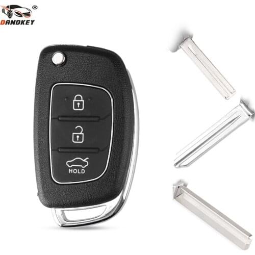 Dandkey HY15R/HY20/TOY40 Flip Remote Key Shell Fob For Hyundai Solaris ix35 ix45 ELANTRA Santa Fe HB20 Verna Solaris 3 Buttons