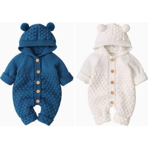 Baby Clothing 2020 New Newborn Baby Boy Girl Romper Knitted Clothes Long Sleeve Infant Jumpsuit