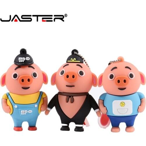 Cartoon Pig Usb Flash Drive 64GB 32GB Pen Drive Real Capacity Usb Stick 16GB 8GB 4GB 128GB Pendrive Usb 2.0 Flash Memory Stick