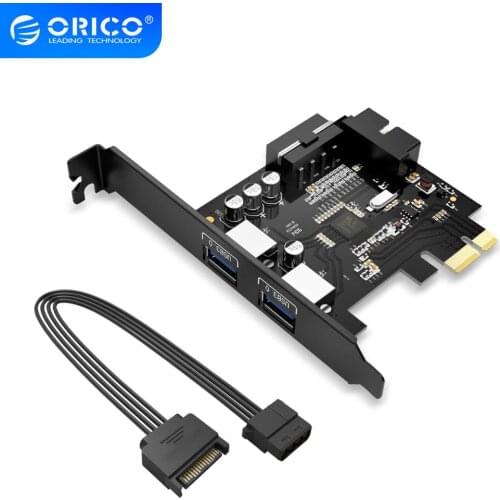 ORICO USB 3.0 PCI-E Expansion Card Adapter PCI-E USB 3.0 HUB Controller Adapter Card with 15Pin Power Supply PCI-E Extender Card