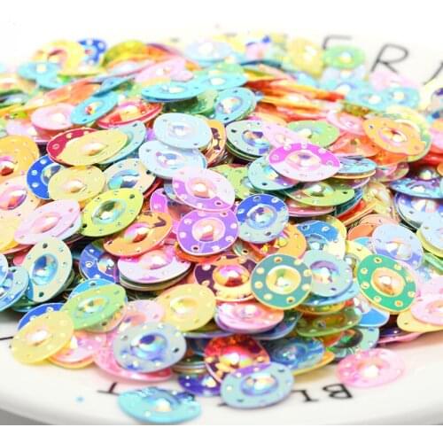Cake lid Sequins Flat Round PVC Loose Sequin Paillettes Sewing Craft Wedding Decoration Garment Dress Shoe Caps DIY Accessory