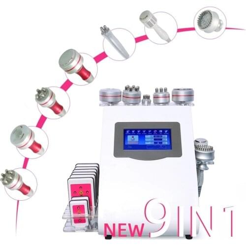 9 In 1 Multifunction Cavitation Machine Radio Frequency Skin Lifting Body Care Fat Removal Lipo Laser Body Slimming Instrument