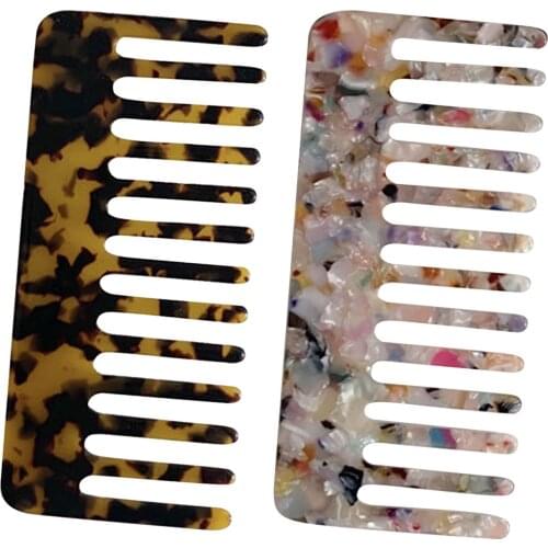 Fashion Acetate Anti-static Massage Hair Combs Colorful Hairdressing Comb Hair Brush For Women Girls Hair Styling Tool