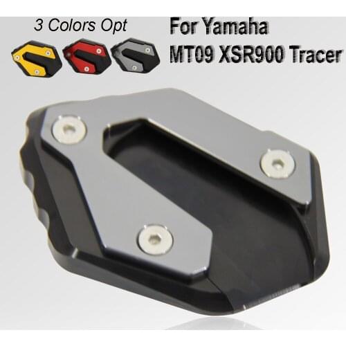 Motorcycle For Yamaha MT-09 Tracer MT 09 TRACER 900 GT MT09 FZ09 New Kickstand Side Kick Stand Foot Extension Pad CNC