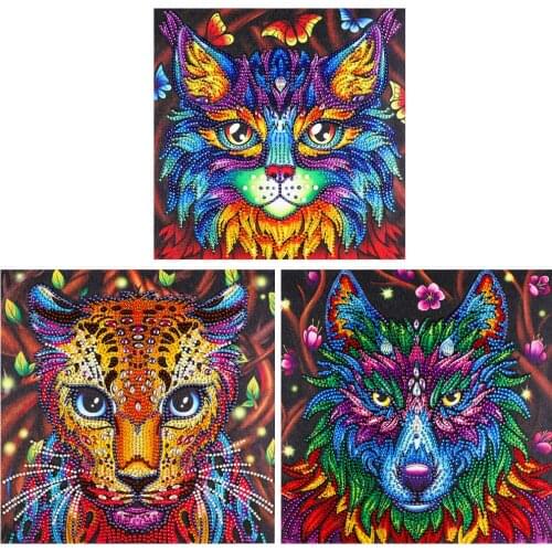 5D Special Crystal Diamond Painting Art Cartoon Animal DIY Embroidery Painting Set Crafts 30*30CM