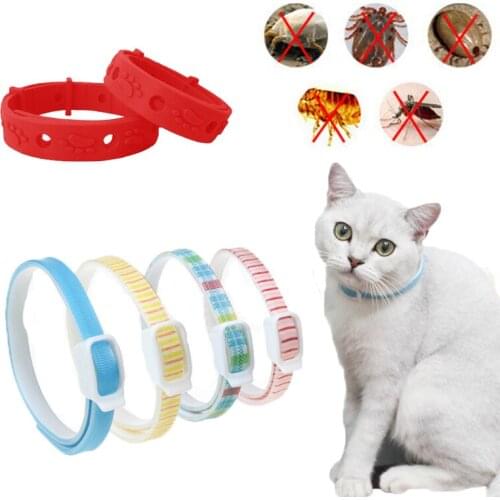 2 Types New Pet Collar Cat Flea Collar Puppies Dogs Lice Insect Repellent Flea Circle Cat Essential Oil Flea Collar Pet Supplies