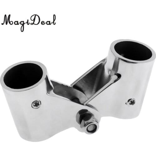 Porable 316 Stainless Steel Canoe Kayak Boat Bimini Tops/ Hand Rail Fittings Foldable Swivel Tube Connector 0.79"/0.87"/1" Acces