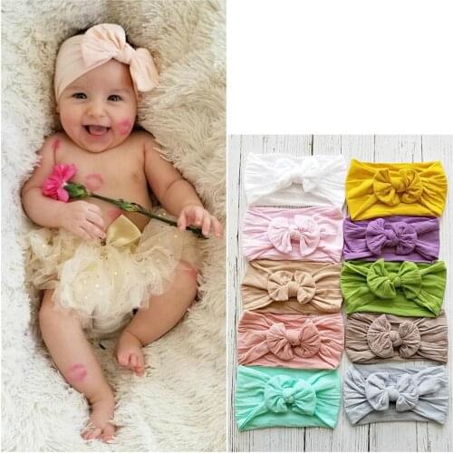 1 PCS Baby Girl Headband Infant Hair Accessories Bows Newborn Headwear Rabbit Ear Headwrap Gift Toddlers Bandage Ribbon