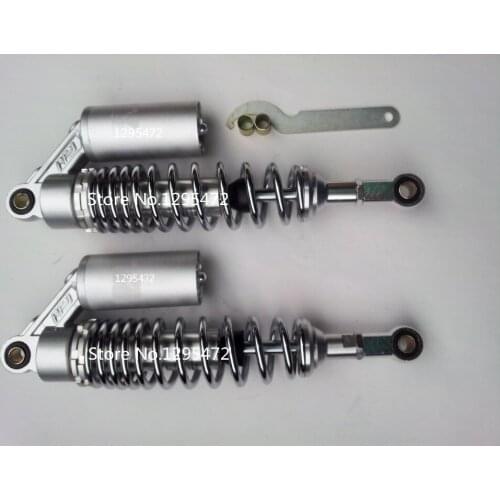 Silver 350mm- 360mm rear air shock absorbers 7mm spring FOR Dirt Bike Gokart Quad ATV motorbike scooter Chrome 1pair