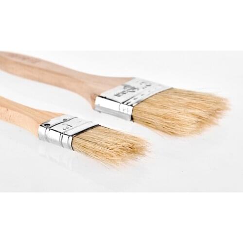 2pcs Wooden Pastry Brushing Brush With Natural Bristles Resistant To