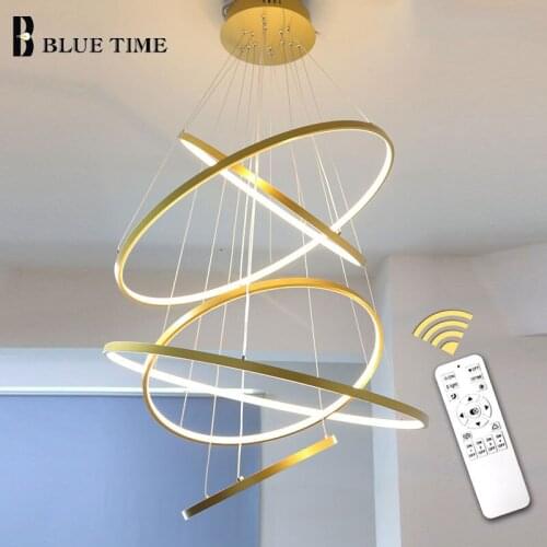 Modern LED Decoration Chandeliers For Living Room Dining Room Kitchen Hanging Lamp Rings Ceiling Chandelier Lighting Fixtures