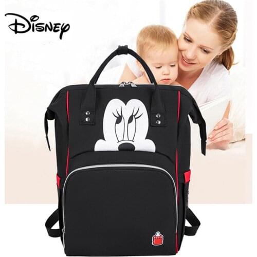 Disney Minnie Mickey Diaper Bag Backpack for Mummy Maternity Bag for Stroller Bag Cute Large Capacity Baby Nappy Bag Organizer