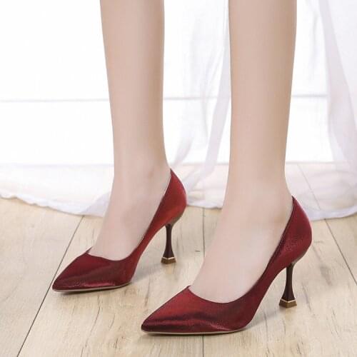 Shoes Women Pumps Fashion High Heels Shoes Black Pink Yellow Shoes Women Bridal Wedding Shoes Ladies Stiletto Party Shoe