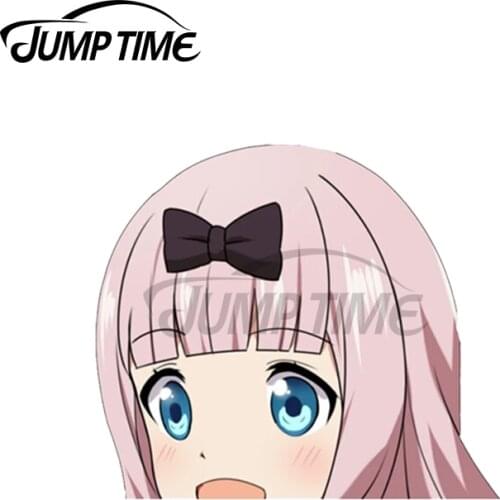 Jump Time 13 x 8.3cm For Fujiwara Peeker Kaguya Sama Fine Decal DIY Car Stickers Custom Printing Car Accessories For JDM SUV RV