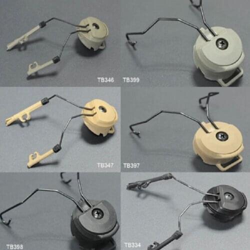 1Pair* FMA Peltor Sordin Headset Fast Helmet Rail Adapter Set w/ Hook BK/FG/DE