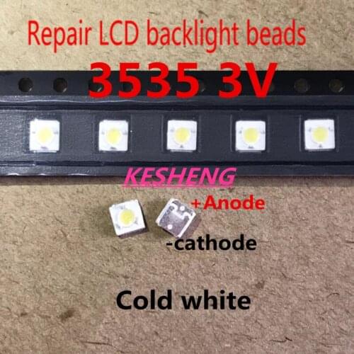 200PCS LUMEN LED SMD 3535 3537 3 V 1 W bianco Freddo Per La TV Retroilluminazione Lampada perline A127CECEBUP8C-6078 3D