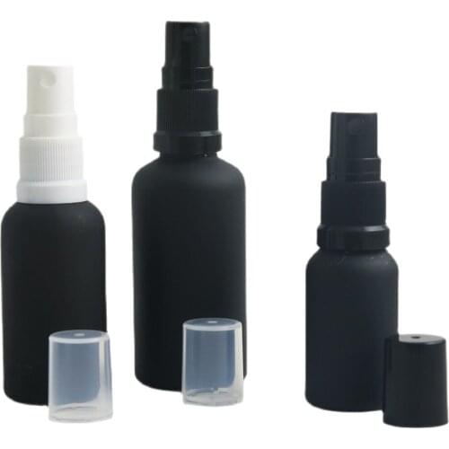 360 x 5ml 10ml 15ml 20ml 30ml 50ml 100ml Refillable Matt black Glass Sprayer Bottle for Perfume 1oz 1/3oz Skin Care Container