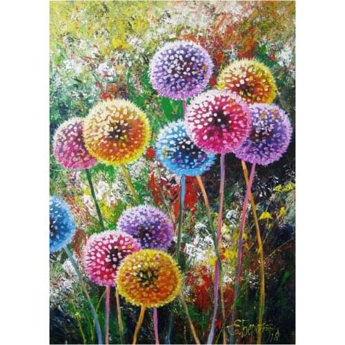 5D square Diamond Painting Color dandelion Cross Stitch kit picture for Diamond embroidery abstract Diy Diamond mosaic bead C292