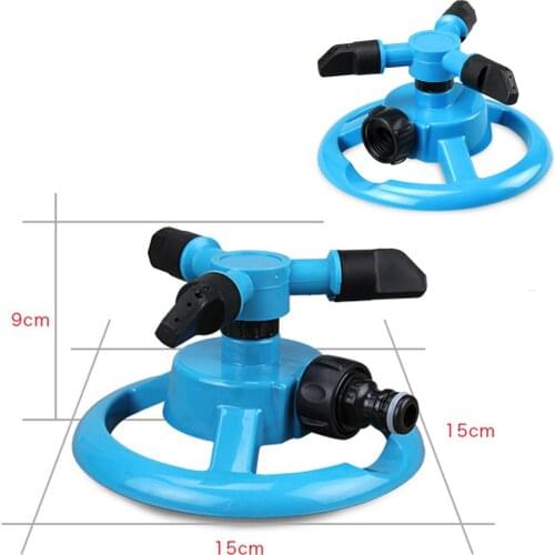 360 Degree Automatic Garden Sprinklers Water Durable Rotary Three Nozzle Arm Pipe Hose Rotating Water Sprinkler System
