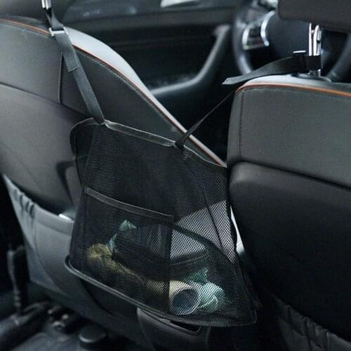 Car Storage Large Capacity Elastic Car Mesh Net Bag Between Car Organizer Back Storage Bag Luggage Holder Pocket Car Accessory
