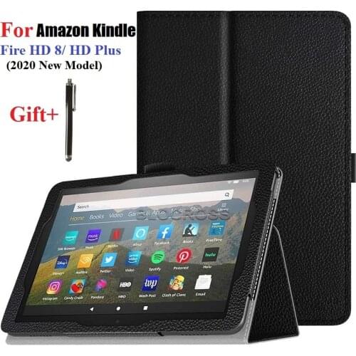 Case for Fire HD 8 2020 / HD 8 Plus case tablet stand cover for Kindle Fire 2020 8.0 lightweight Flip Stand for Fire HD 7 + Pen