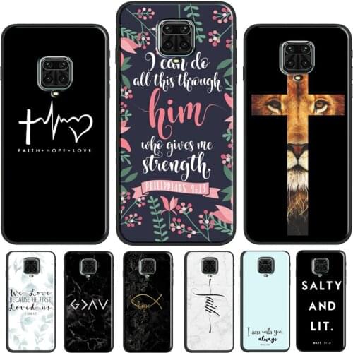 Bible Verse Christian Quote Case For Xiaomi Redmi Note 8 9 Pro Note 9S 8T 9 9C 9A 9T Cover For Redmi Note 10 Pro Shell