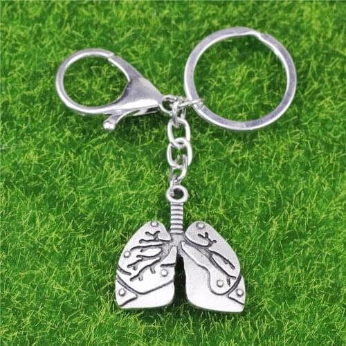 Human Lungs Keychain Pulmonary Anatomy Medical Pendant Nurse Key Rings Anatomical Gift