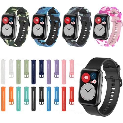 Breathable Strap for Huawei Watch Fit Smart Watch Wrist Camouflage SmartWatch Bracelet for Huawei Watch Fit Strap Replacement