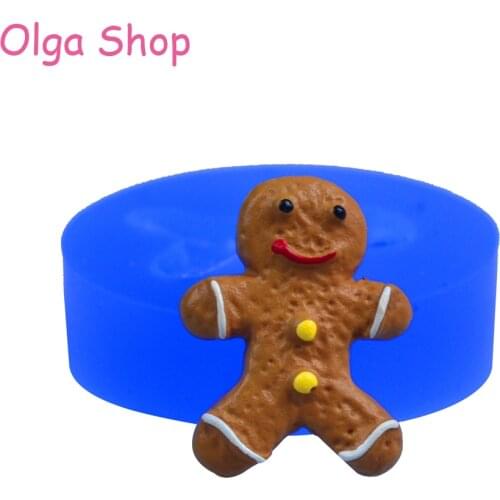 QYL026 Gingerbread Man Mold Silicone Mold Dollhouse Miniature Sweets Decoden Mold Kitsch Clay Mold