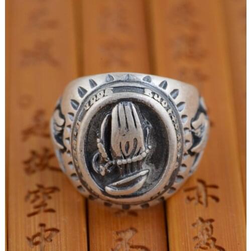 Finger Citron Ring S990 Silver Wholesale Thai Silver Antique Style Restoring Ancient Ways Unique Personality Style Gifts