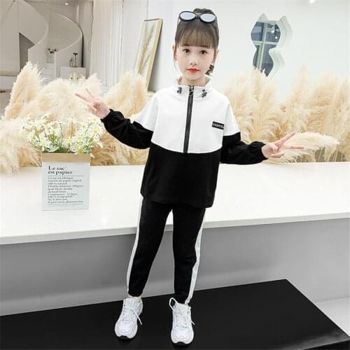 2021 Girls Clothing Sets Spring Autumn New Top and Pants Suit Baby Tracksuit Kids Sports Clothes Set