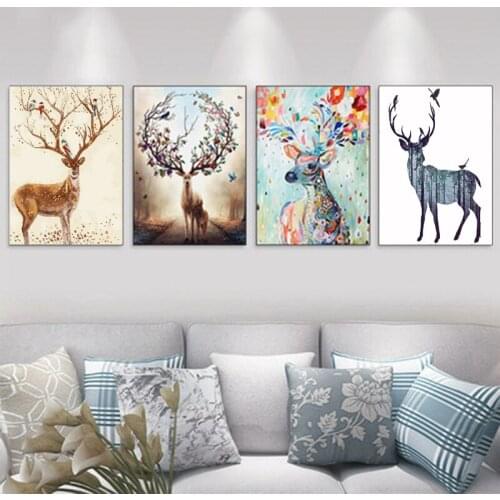 Painting By Numbers forest deer Animal Frameless Wall Art For Unique Gift Bedroom Decoration Paint By Numbers 40x50cm Picture