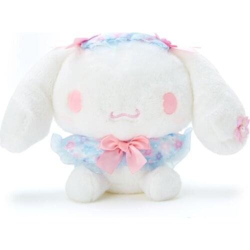 25Cm Kawaii Cinnamoroll Cherry Blossoms Sanrio Plush Doll Cartoon Stuffed Animal Soft Cute Pillow Decoration Toys for Girls Gift