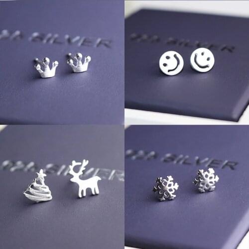 925 Sterling Silver Pin Simple and durable Mini earrings, anti allergy New Year gift