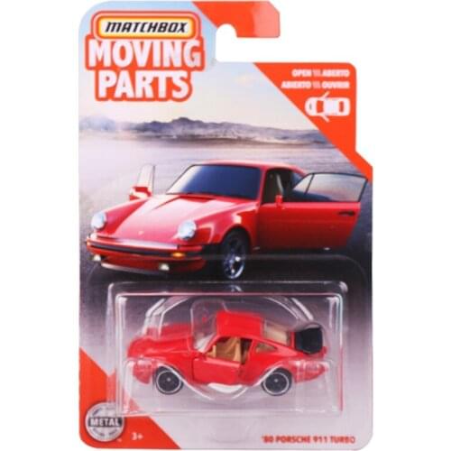 2020 Matchbox 1:64 Car 80 PORSCHE 911 TURBO Moving Parts Collective Edition Metal Diecast Car Alloy Model Car Kids Toys Gift