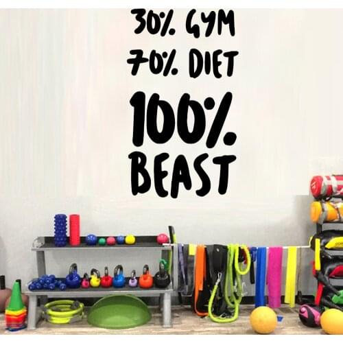 Cartoon GYM Vinyl Wall Sticker Home Decor Stikers For Living Room Kids Room Waterproof Wall Art Decal