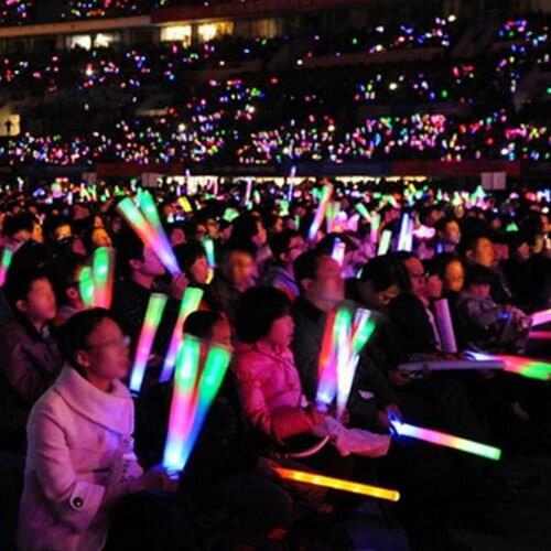 2019 new hot 1PCS Light Up Foam Sticks Glow Party LED Flashings Vocal Concert Reuseable gift&toys for kids and adult