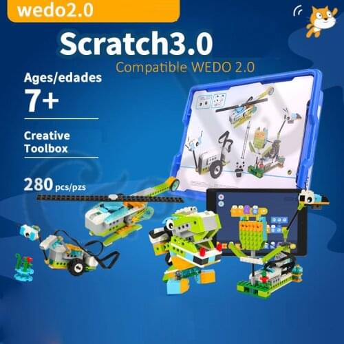NEW High-tech WeDo 2.0 Robotics Construction Set Building Blocks Compatible with 45300 Wedo 2.0 Educational DIY toys
