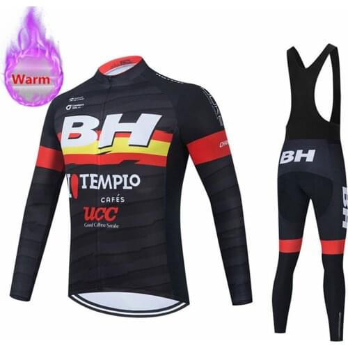 New Winter Thermal Fleece Set Cycling Clothes Mens Jersey Suit Sport Riding BH Bike Clothing Bib Pants Warm Sets Ropa Bicycle