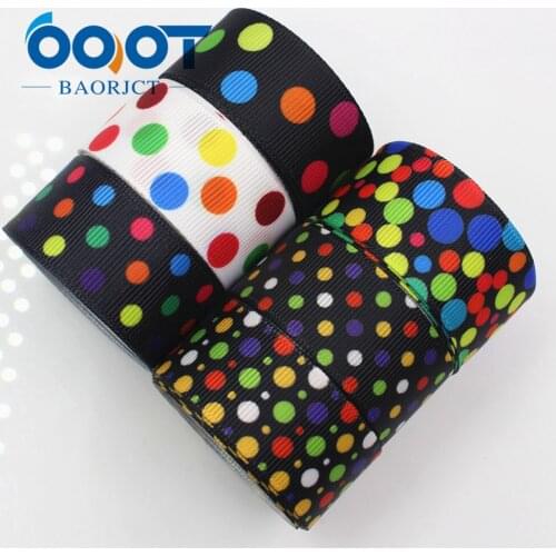 OOOT BAORICT 1762215,Polka Dots grosgrain Ribbon,25MM ,10 yards The tape for Sewing ,DIY Headdress Accessories Handmade material