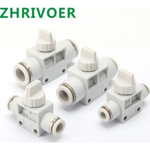 Pu air pipe hose hand valve hand valve hvff8/6/4/10 HVFF hand valve white pneumatic joint hand valve joint pneumatic quick joint